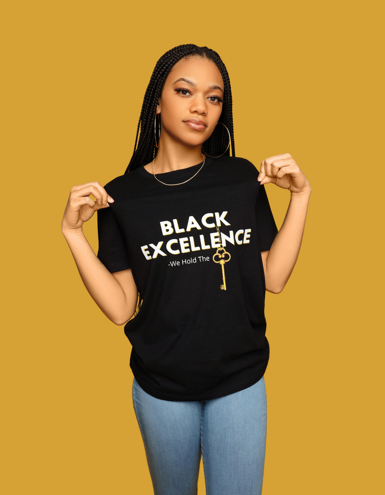 Black Excellence Short-Sleeve Black Unisex T-Shirt