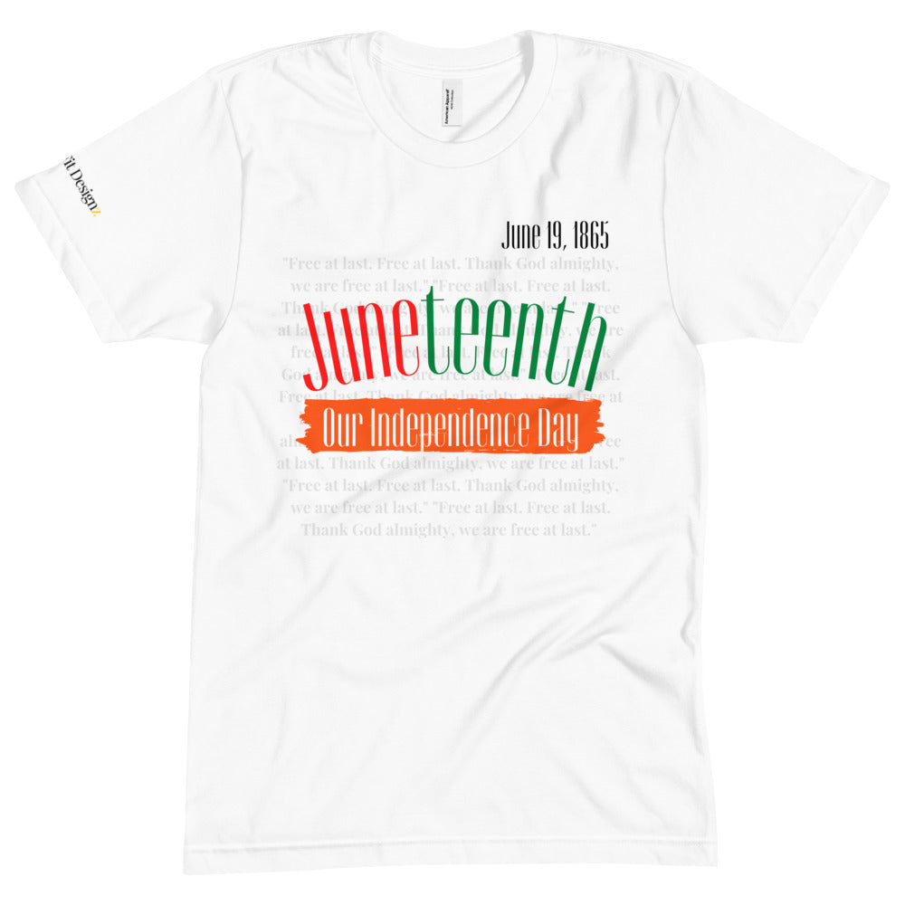 
                  
                    Juneteenth - White Unisex Crew Neck Tee
                  
                